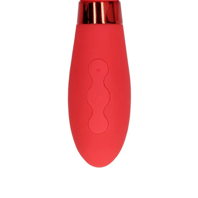 Вибратор Loveline Smooth Silicone G-Spot, 20.5 см (красный)