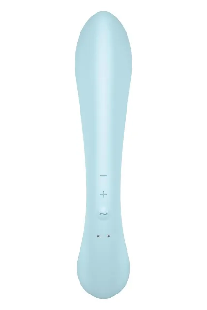 Вибратор кролик Satisfyer Triple Oh, 24 см (голубой)