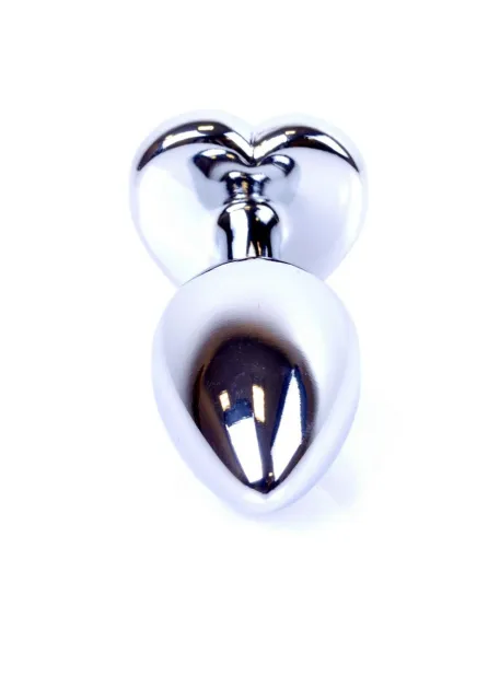 Анальная пробка MyLove Toys Jewellery Silver Heart Plug, 7 см (синий)