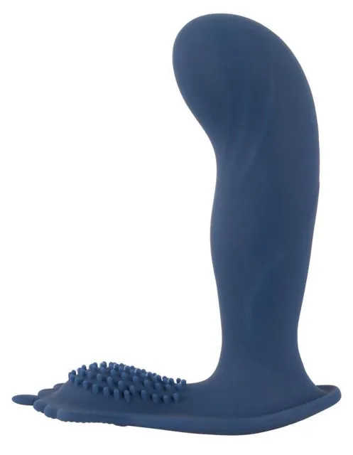 Стимулятор простаты You2Toys Vibrating Butt Plug With Nubs, 11.7 см (синий)