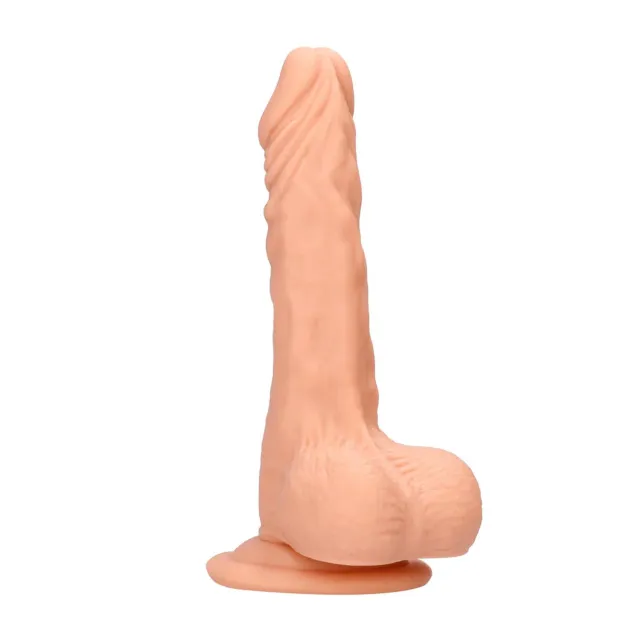 Фаллоимитатор RealRock Dong with Testicles, 21.5 см (телесный)