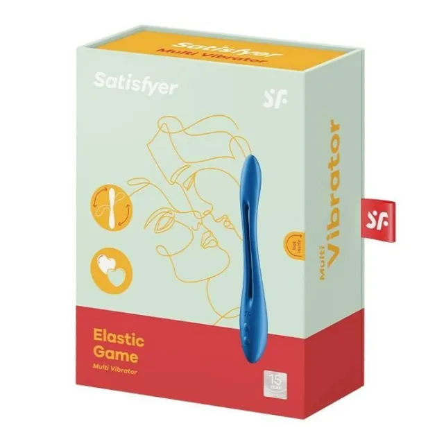 Вібратор Satisfyer Elastic Game, 20 см (блакитний)