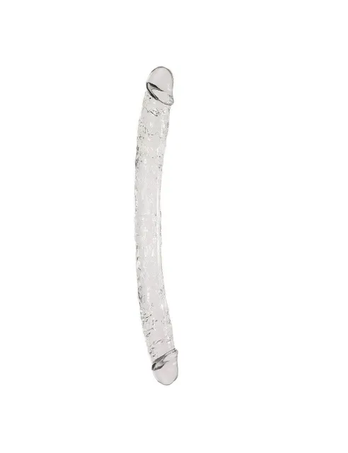 Длинный двойной фаллоимитатор Alive Supreme Jelly Dildo, 38,5 см (прозрчный)