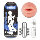 Мастурбатор с вибрацией LoveToy Sex In A Can Mouth Lotus Tunnel (телесный)