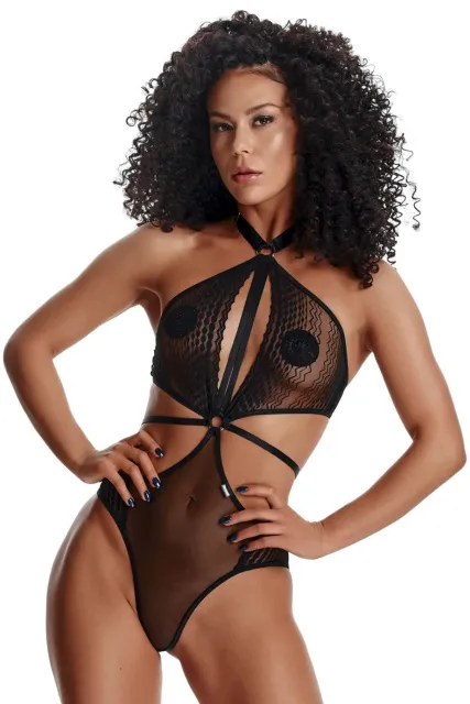 Боди Demoniq LadyX Reyna, XXL (черный)