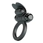 Pretty Love Vibrant Penis Ring Debonaire - Pierścień wibracyjny, Czarny, 8, 5 cm