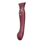 Wibrator Zalo Queen G-Spot Pulse Wave, 21,5 cm (bordowy)