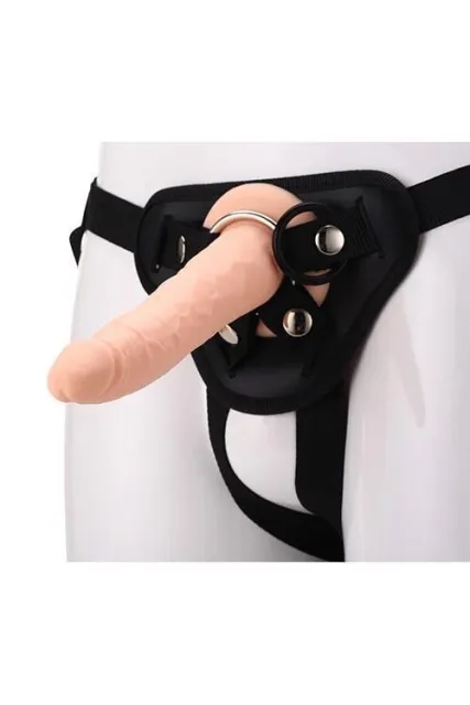 Страпон Dream Toys Realstuff Strap On Real Dildo, 20 см (телесный)