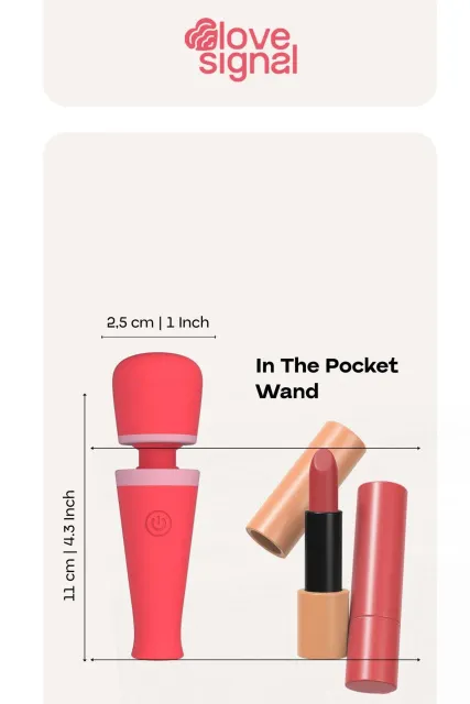 Вибромассажер Dream Toys In The Pocket Wand, 11 см (оранжевый)