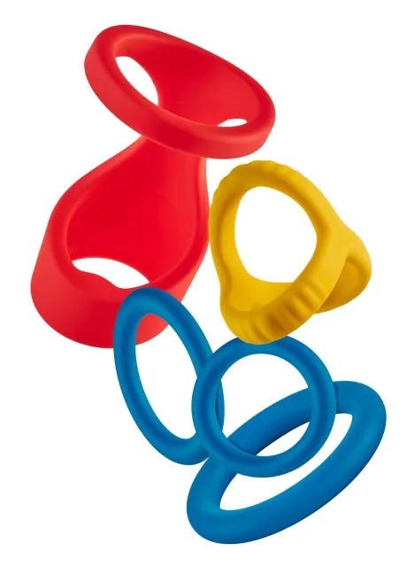 Dream Toys Long Play Love - Zestaw pierścieni erekcyjnych, Multi, 4.3 cm