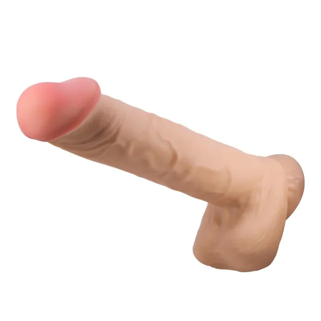 BAILE Sliding Skin Bendable 10.2'' - Dildo, W kolorze cielistym, 26 cm