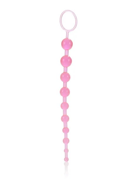 Анальная цепочка Calexotics X-10 Beads, 28 см (розовый)