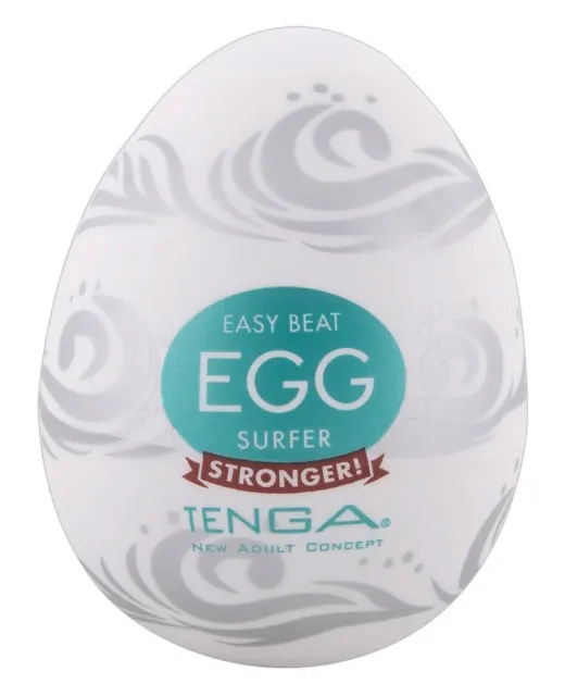 Tenga Egg Stronger Surfer - Masturbator jajko, Biały, 7 cm