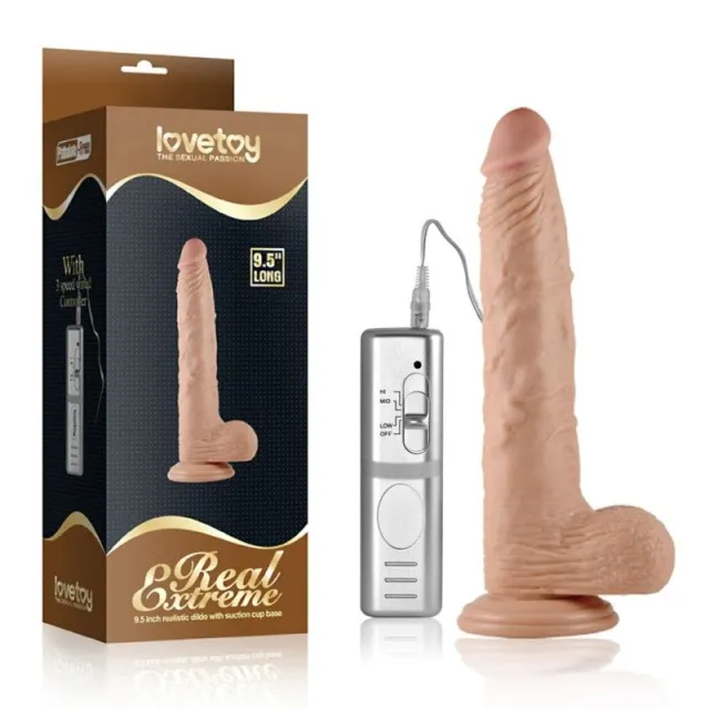 Реалістичний вібратор Lovetoy Real Extreme, 24 см (тілесний)
