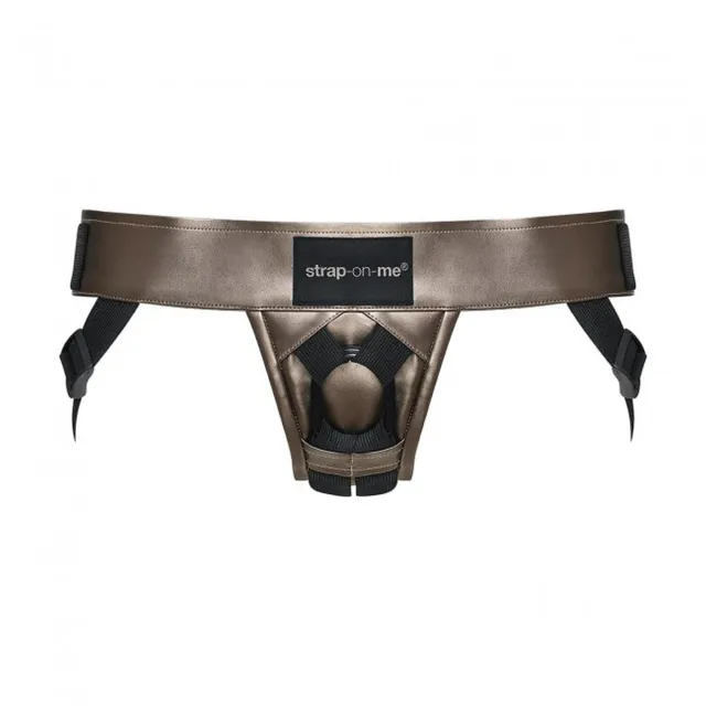 Strap-on-me Leatherette Harness Curious - Majtki z paskiem, Szary