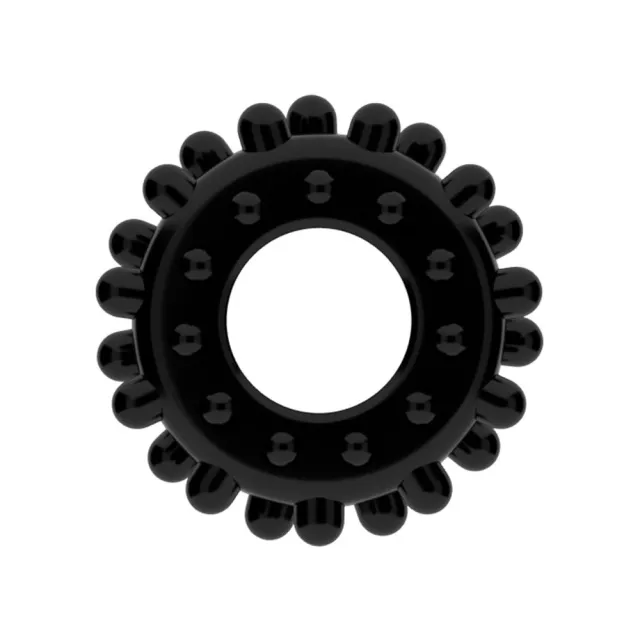 Lovetoy Power Plus Cock Ring - Pierścień erekcyjny, Czarny, 4 cm