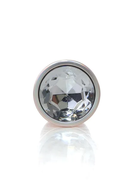 Анальная пробка Jewellery Pearl Gold Plug Clear S, 7 см (золотой)