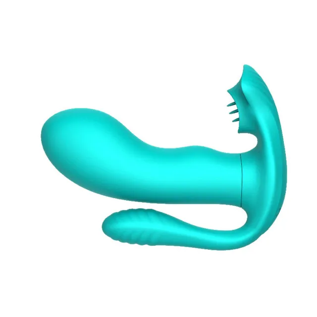 Вибратор B - Series Cute Tongue triple Stimulator, 12 см (зеленый)