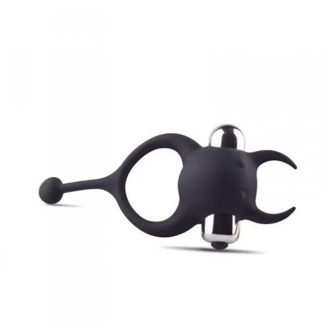 Toyz4lovers Anello Fallico Vivie Devil - Pierścień erekcyjny, Czarny, 13 cm