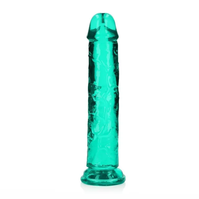 Фаллоимитатор RealRock Crystal Clear 8'', 22 см (зеленый)
