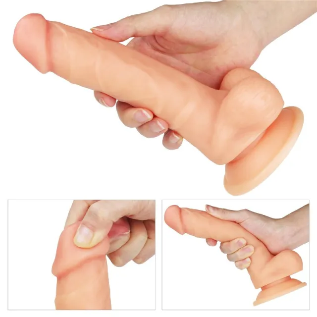 Фалоімітатор LoveToy Ultra Soft Dude, 20 см (тілесний)