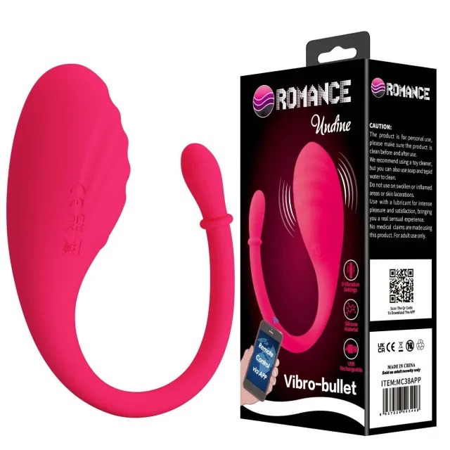 Виброяйцо Baile Undine App Control Bullet, 20.5 см (розовый)
