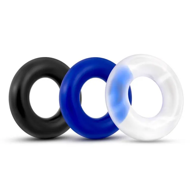 Blush Stay Hard Donut Rings - Zestaw pierścieni erekcyjnych, Multi, 3.3 cm