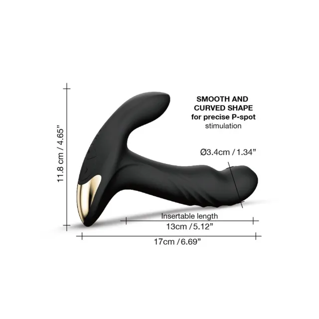 Dorcel Multi P-Joy - Stymulator prostaty, Czarny, 17 cm