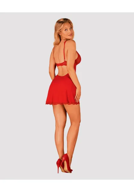 Комплект білизни Obsessive Luvae, L/XL (червоний)