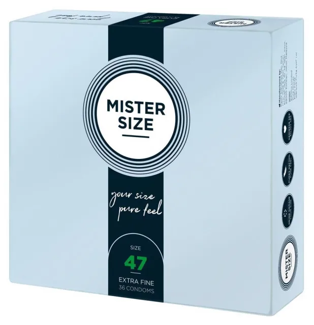 Презервативы Mister Size 47, 36 шт (прозрачный)