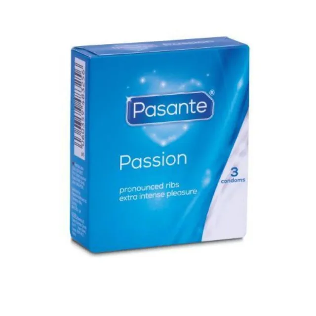 Презервативы Pasante Ribbed Passion, 3 шт