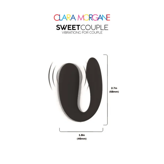 Вибратор Clara Morgane Sweet Couple, 6.8 см (черный)