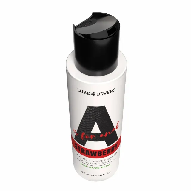 Lube4lovers A is for Anal Strawberry - Lubrykant analny, Truskawka, 120 ml