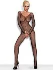 Комбинезон-сетка Obsessive N109, S/L (чёрный)