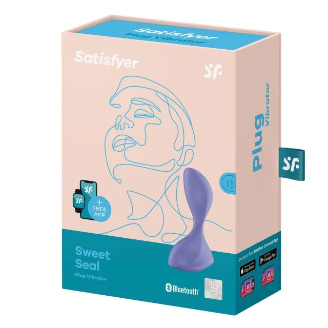 Satisfyer Sweet Seal - Korek analny, Fioletowy, 11, 2 cm