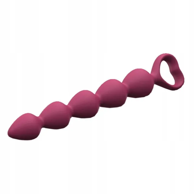 Анальная цепочка Love To Love Bing Bang M Plum Star, 18,5 см (бордовый)