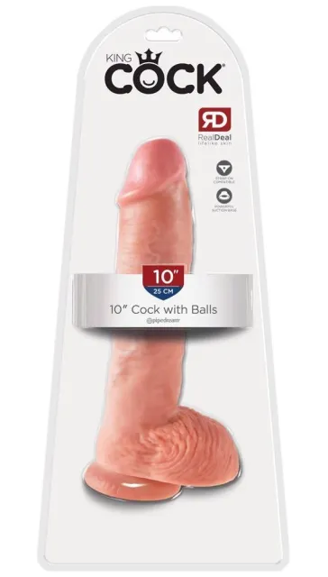 Фаллоимитатор King Cock 10 inch, 25 см (телесный)