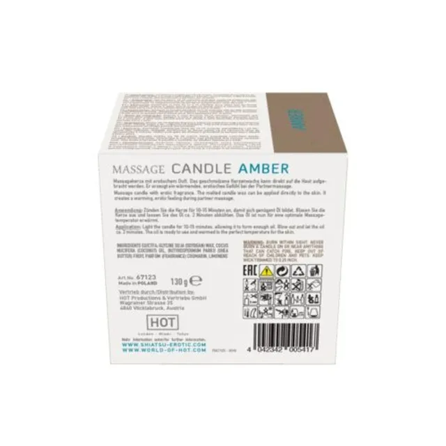 Массажная свеча Hot Shiatsu Massage Candle Amber, 130 г
