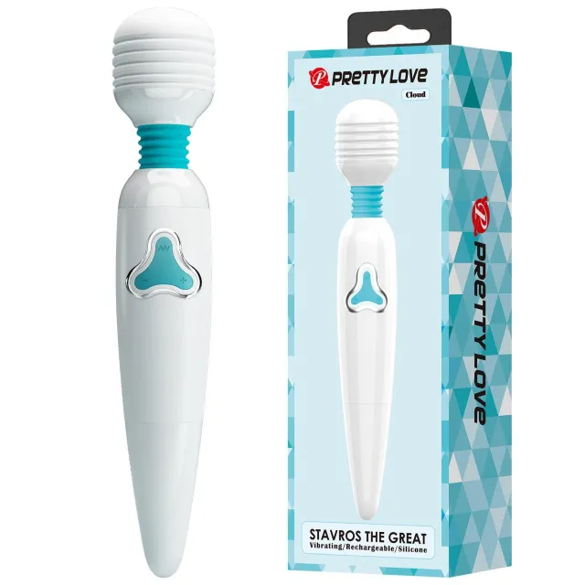 Вибромассажер Pretty Love Body Wand Cloud, 25 см (белый)