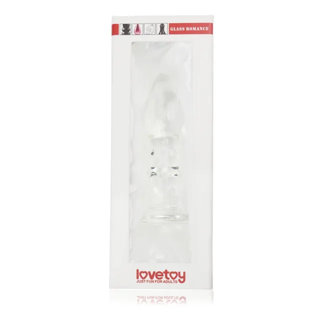 Lovetoy Glass Romance - Korek analny, Przezroczysty, 13 cm