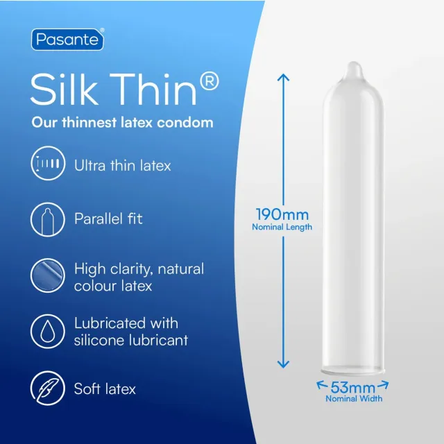Презервативы Pasante Silk Thin, 12 шт