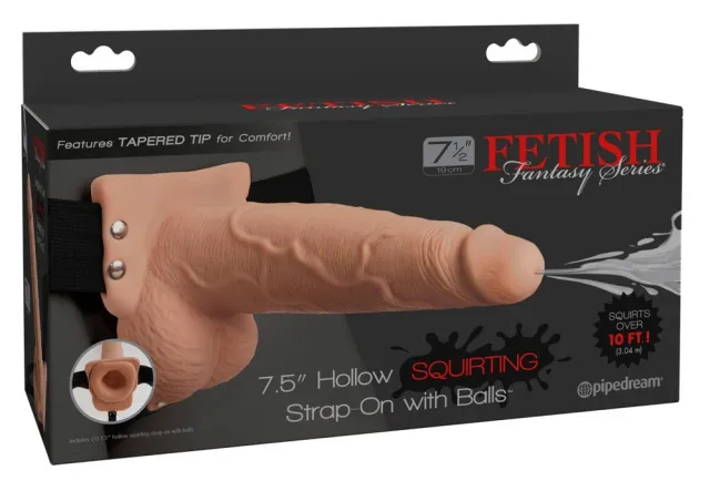 Страпон Pipedream Fetish Fantasy Series 7" Squirting Hollow, 21.6 см (телесный)