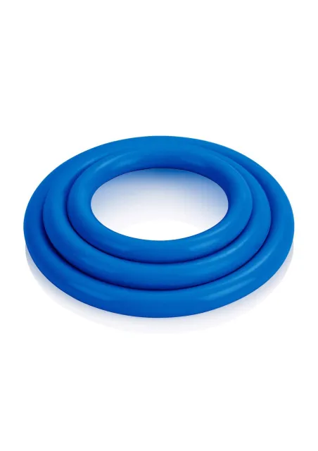 Эрекционное кольцо Calexotics Tri-Rings, 3 шт (синий)