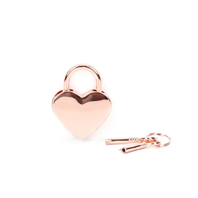 Набор БДСМ замочков Liebe Seele Heart-Shaped Lock, 2 шт (розовое золото)