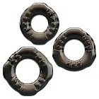 Набор эрекционных колец Baile Cock ring Yvonne Set, 3 шт (чёрный)