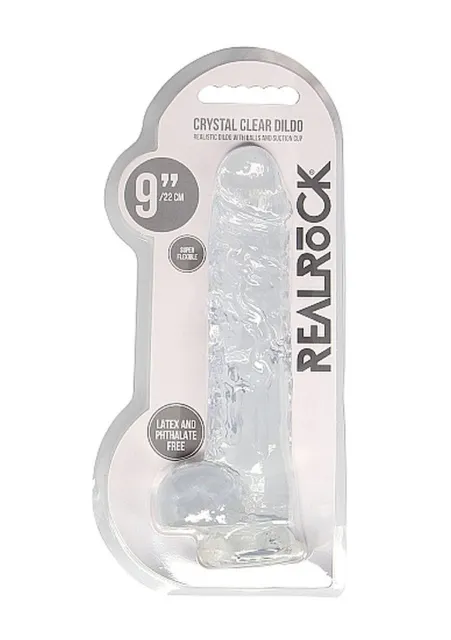 Фаллоимитатор Realrock Crystal Clear 9", 25 см (прозрачный)