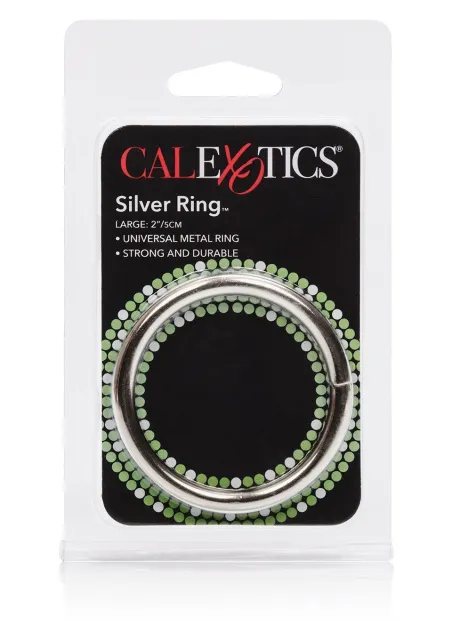 Эрекционное кольцо CalExotics Silver Ring Large, 5 см (серебристый)