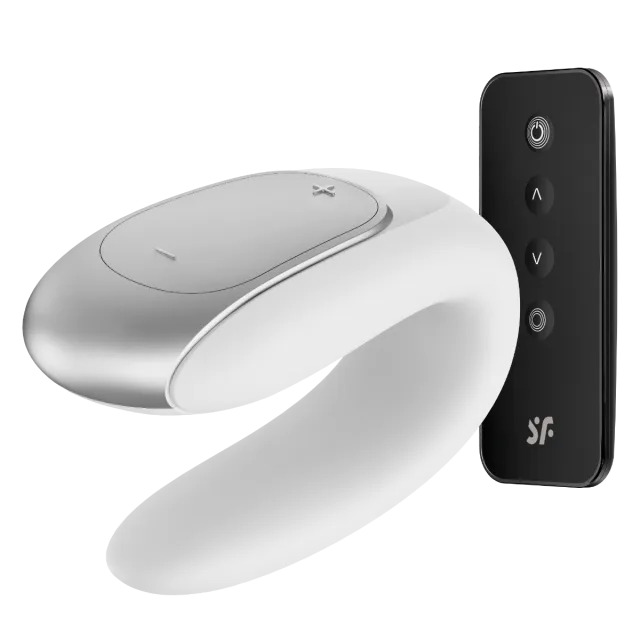 Вібратор Satisfyer Double Fun Partner, 9,3 см (білий)