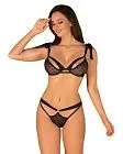 Комплект белья Obsessive Obsessivia, L/XL (черный)