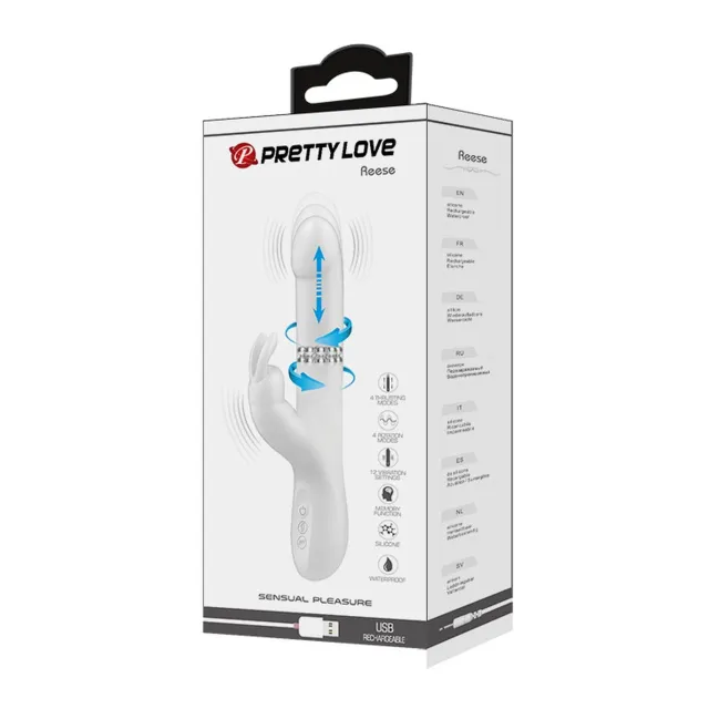 Вибратор Pretty Love Reese, 24,8 см (белый)
